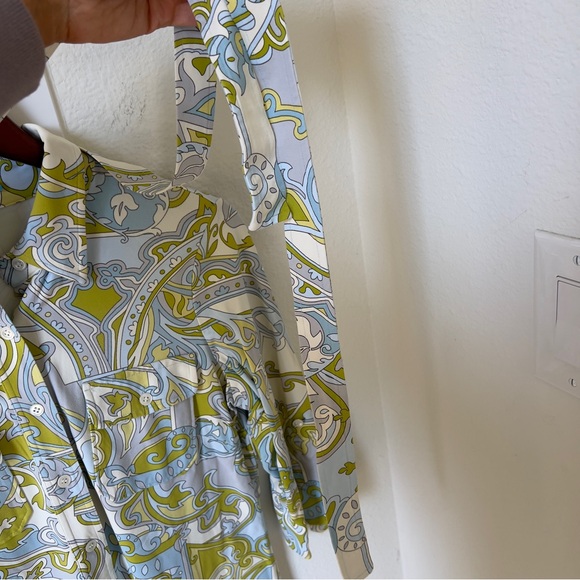 J McLaughlin Brynn Mini Dress in Blue and Green - Picture 5 of 8